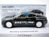 BENTLEY CONTINENTAL GT WORLD RECORD CAR ON ICE 2007 1/43 MINICHAMPS